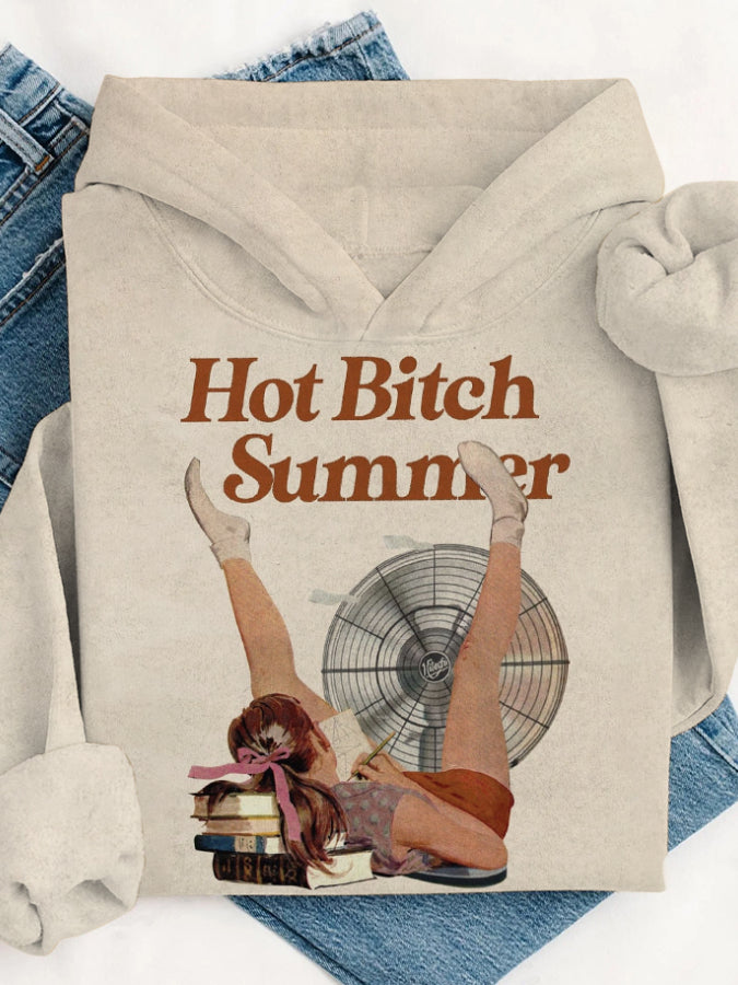 Hot Bitch Summer Funny Print Women Tops