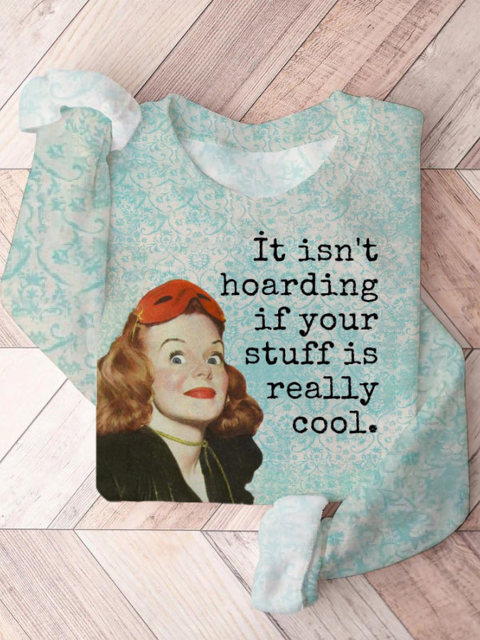 Vintage Funny Art Print Casual Tops