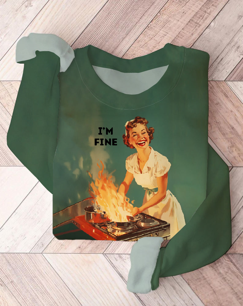 Women's Print Casual Green Tops