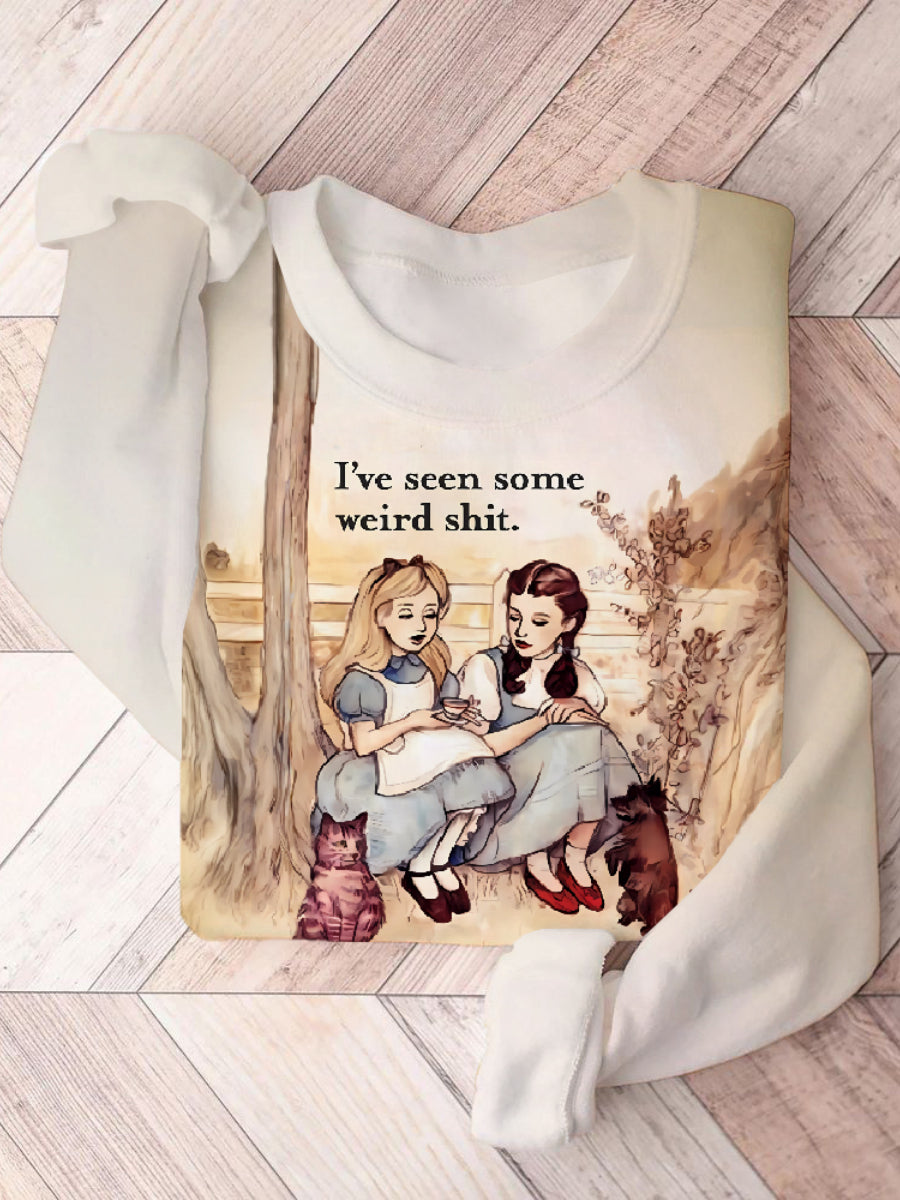 I've Seen Some Weird Shit Print Casual Top