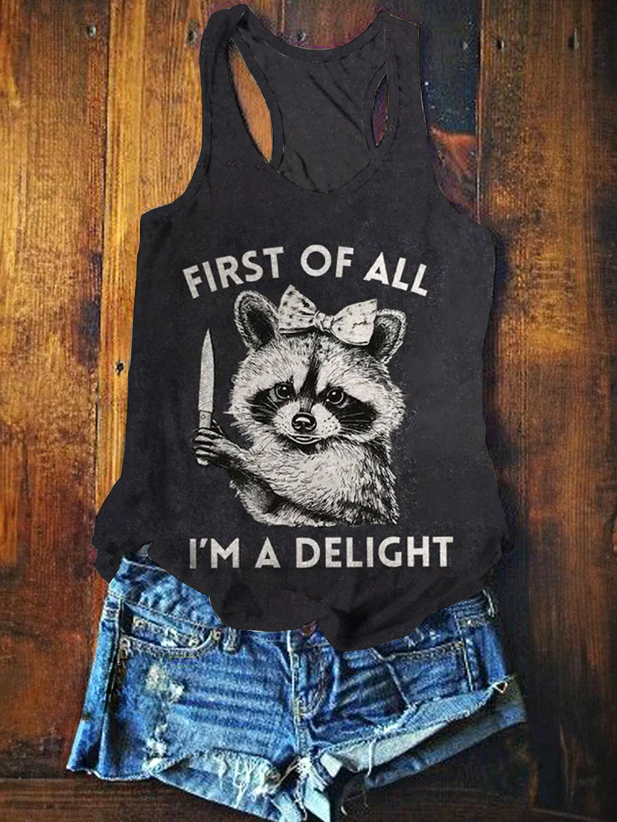 First of All I'm A Delight Print Casaul Tops