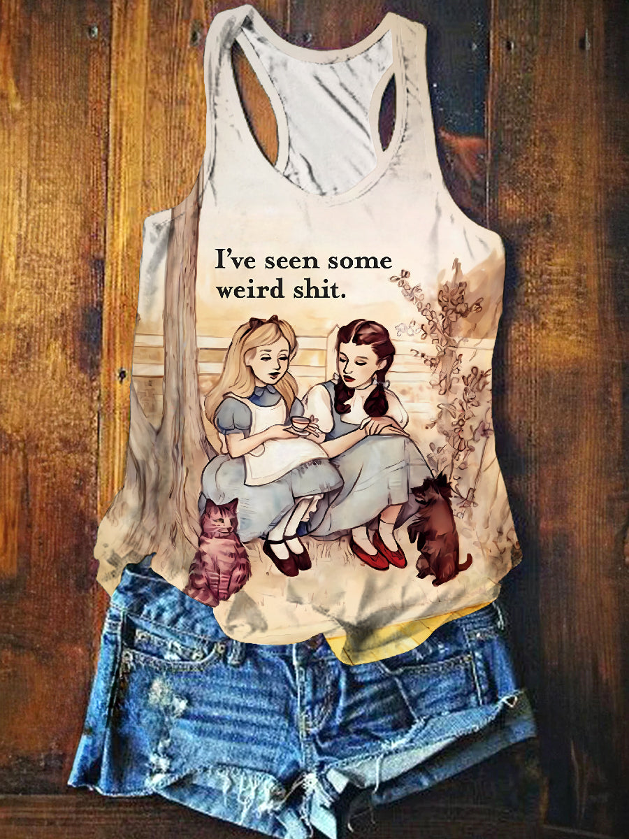I've Seen Some Weird Shit Print Casual Top