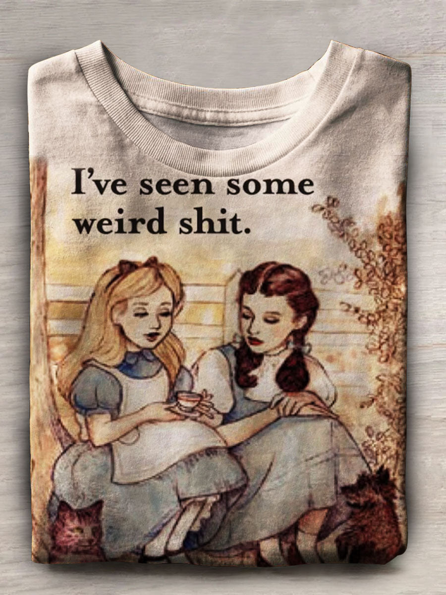 I've Seen Some Weird Shit Print Casual Top