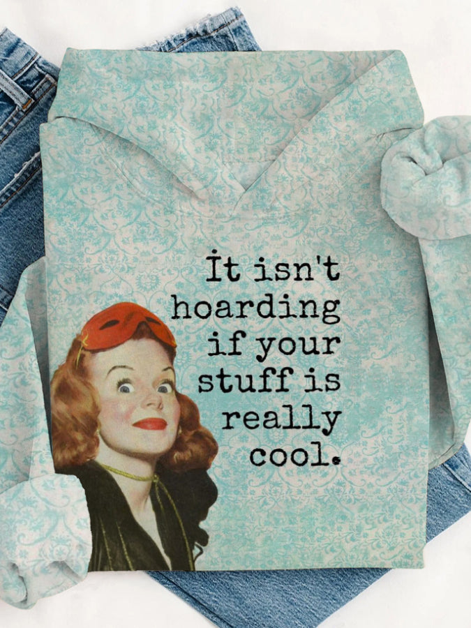 Vintage Funny Art Print Casual Tops