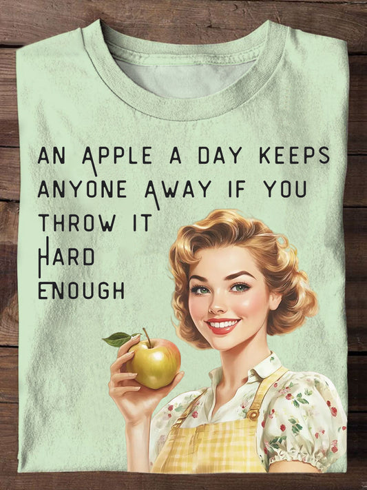 Vintage  Art Print Casual Short Sleeve T-shirt