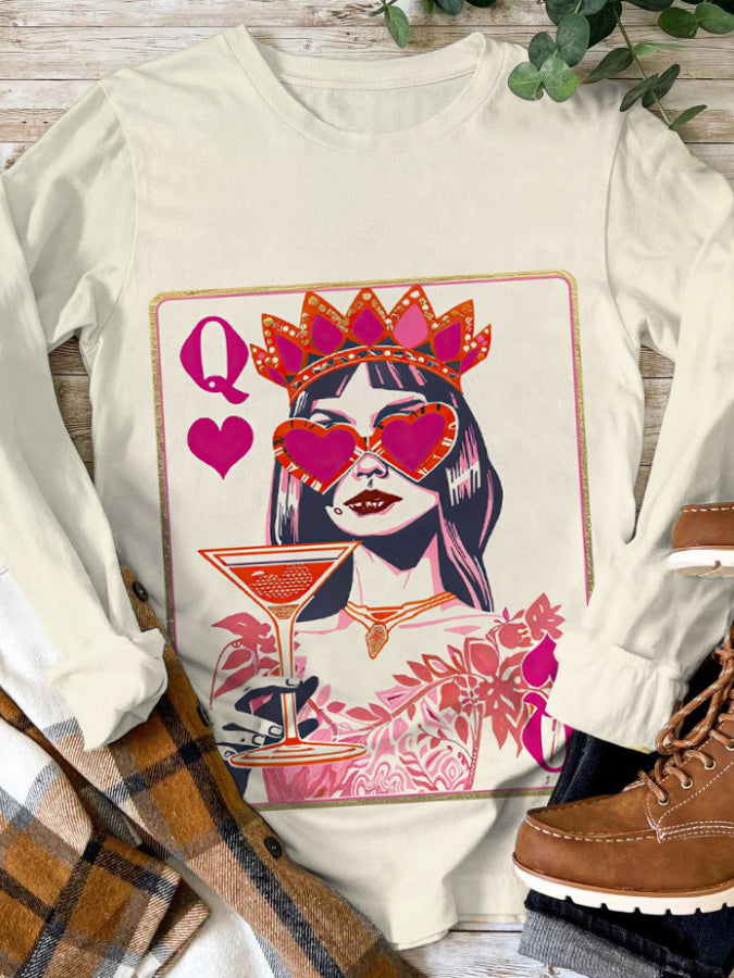 Queen's Valentine Casual Tops