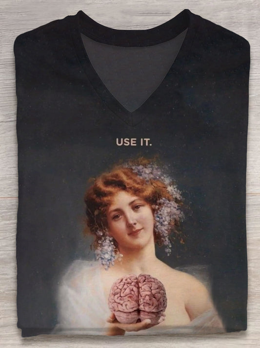 Vintage Funny Use It Art Print Casual Tops