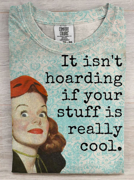 Vintage Funny Art Print Casual Tops