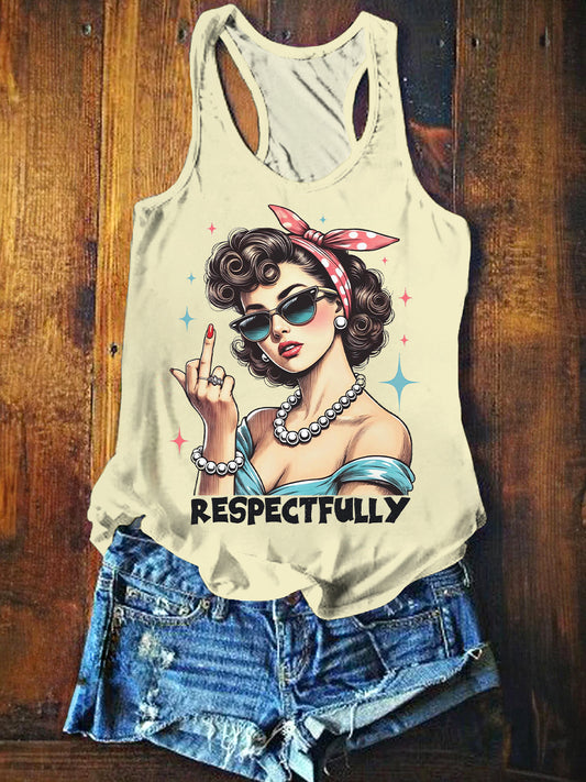 Women's Print Sleeveless Tank Top