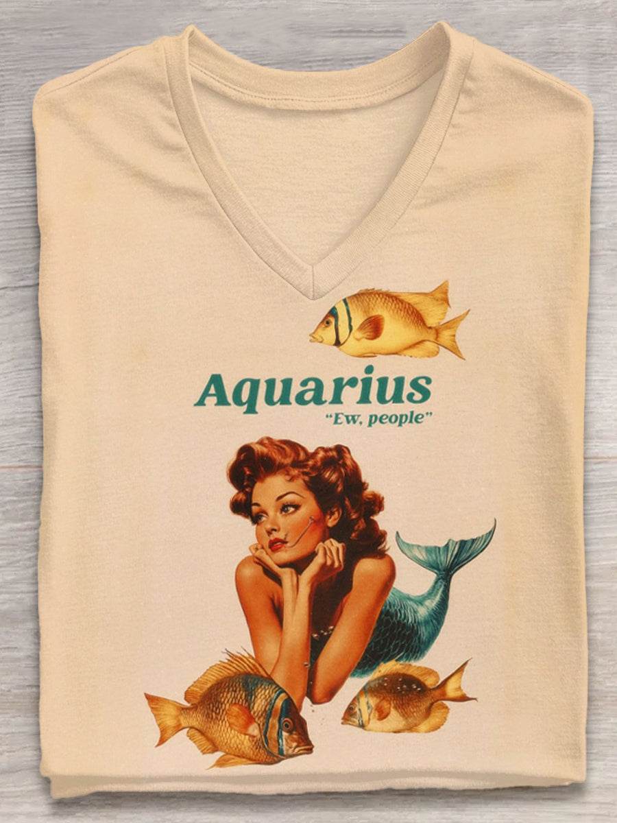 Women's Constellation Print Casual Tops