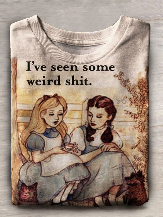 I've Seen Some Weird Shit Print Casual Top