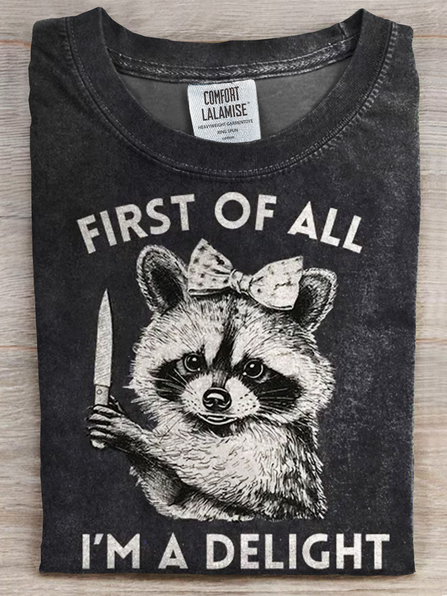 First of All I'm A Delight Print Casaul Tops