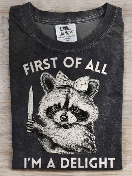 First of All I'm A Delight Print Casaul Tops